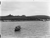 Brough Lodge, coming ashore with flitboat