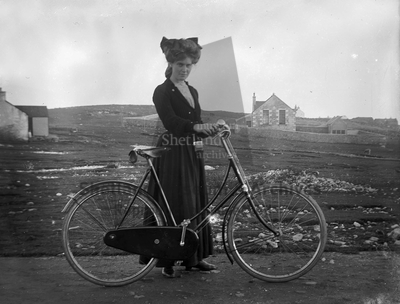 Marie Stuart with bicycle