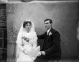 Wedding portrait of Margaret Spence and John Hughson