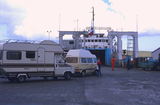 Vehicles boarding P & O Ferry.