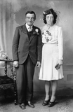 Wedding portrait, Arthur Abernethy and Barbara Tait