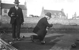 Peter Laurenson, Lerwick ironmonger, playing bowls