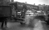 Van and trailer with load of gas cylinders 