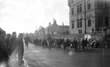 Children marching past Central School
