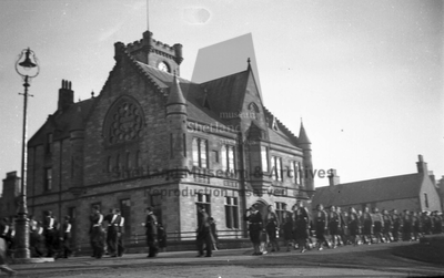 Parade passing Town Hall