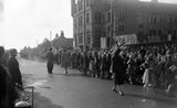 Children in parade past Central School